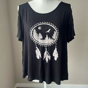 Paper Crane “Dream Catcher” Top with Shoulder cut-out